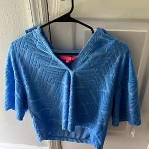 Blue terry cloth Lilly Pulitzer shirt
